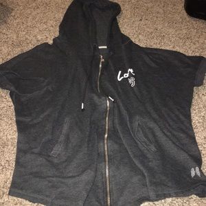 short sleeve zip up jacket